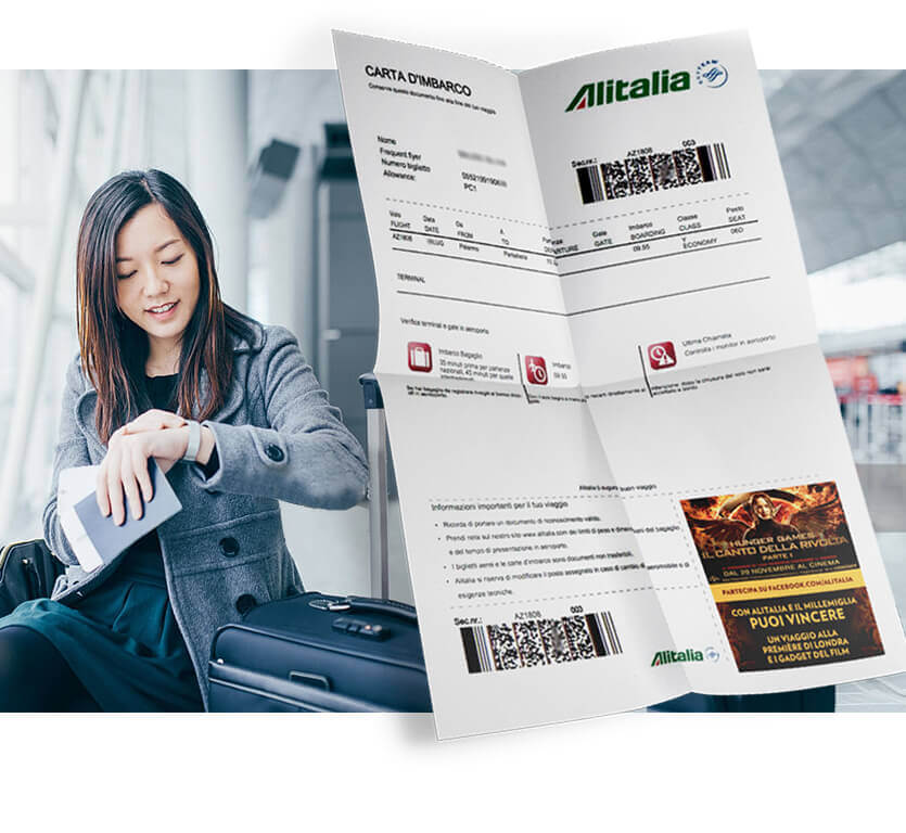 Canali Alitalia: Carta d'imbarco